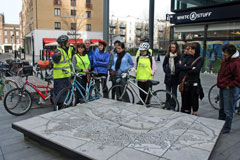 Starting a tour in Spitalfields